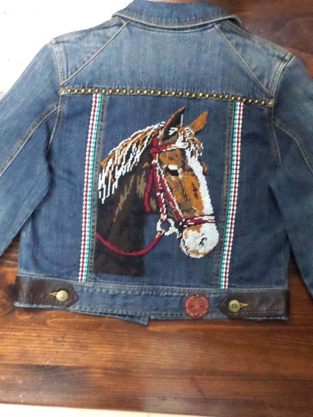 Double D Ranch Shadowflax Trucker Denim Jean Jacket Embroidered - Vintage Style - Picture 3 of 11